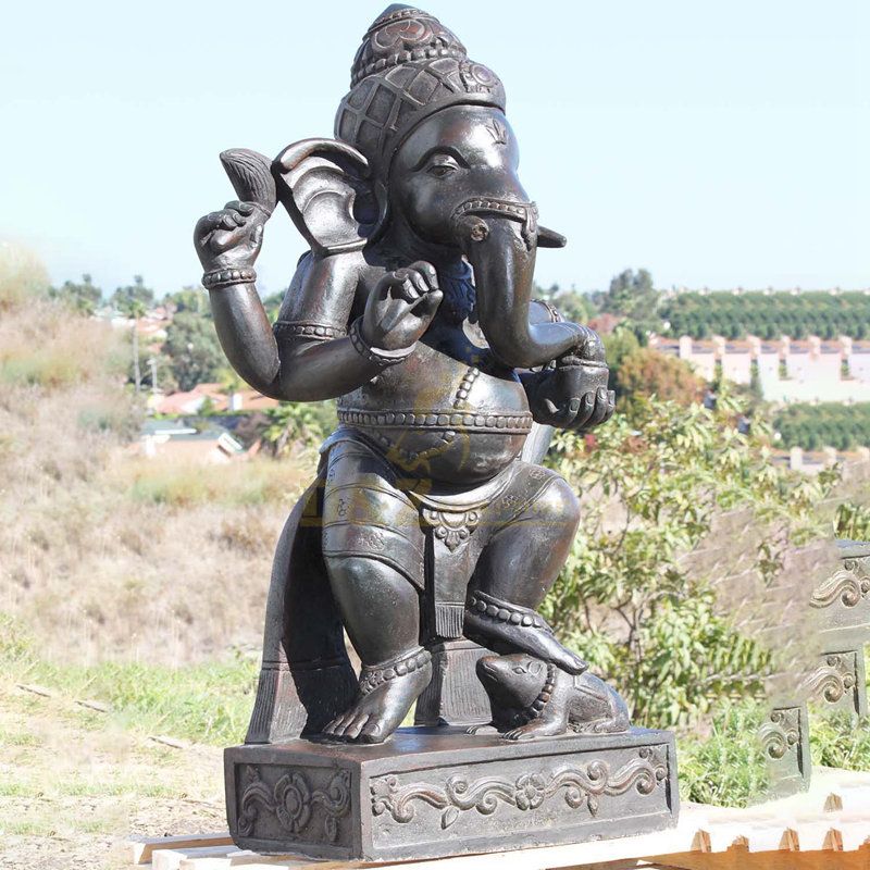 Custom Bronze India Elephant God Statue Religious Sculpture