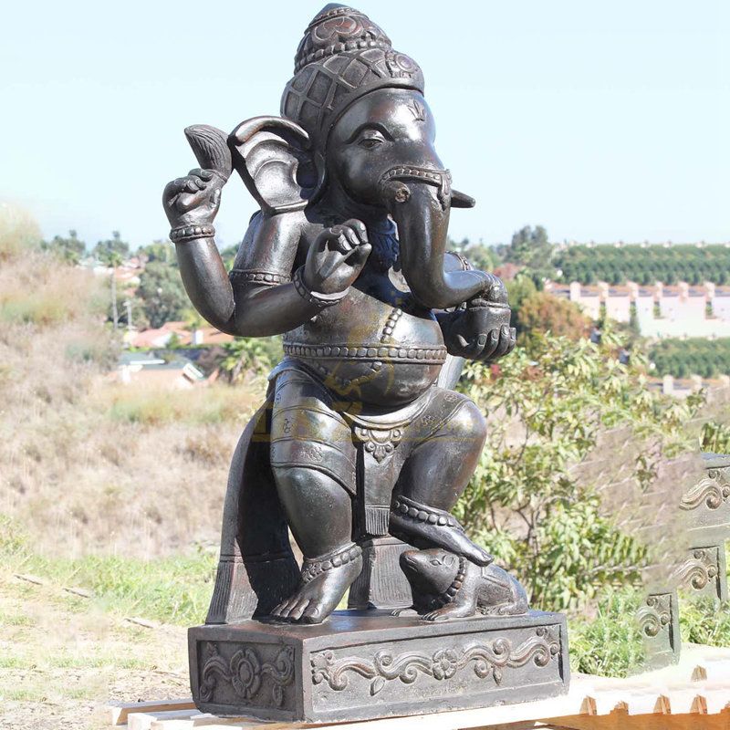 Custom Bronze India Elephant God Statue Religious Sculpture