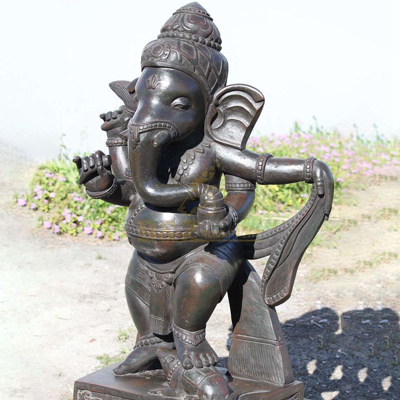 Custom Bronze India Elephant God Statue Religious Sculpture