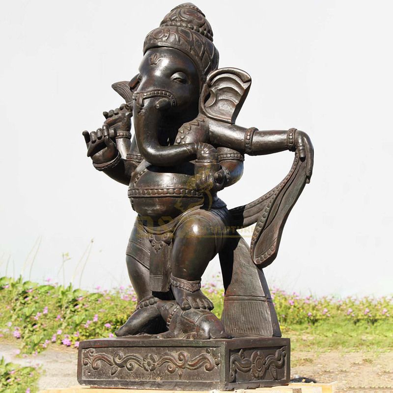 Bronze Ganesh Hindu Elephant God Of Success Statue Figurine