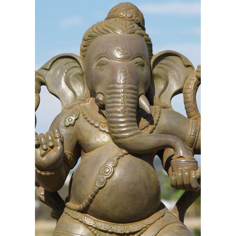Elephant-Headed Hindu God Bronze Buddha Statue