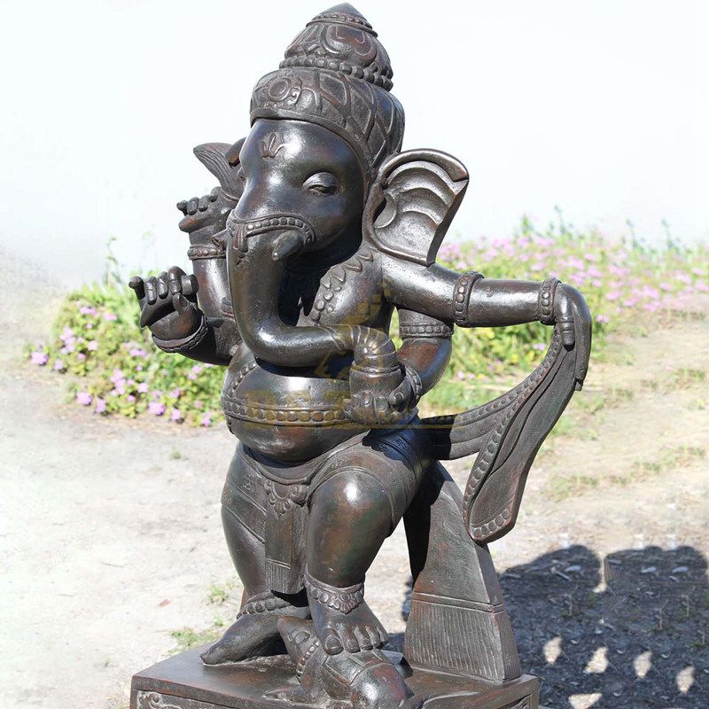 Bronze Ganesh Hindu Elephant God Of Success Statue Figurine