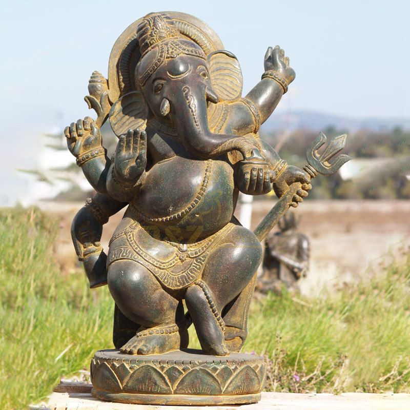 Handcrafted Decorative Hindu Gods Idol Bronze Lord Ganesha Statue