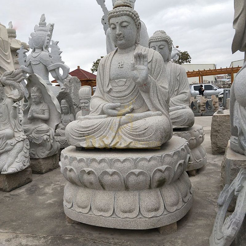 Modern Outdoor Decoration Life Size Natural Stone Buddha Sculpture