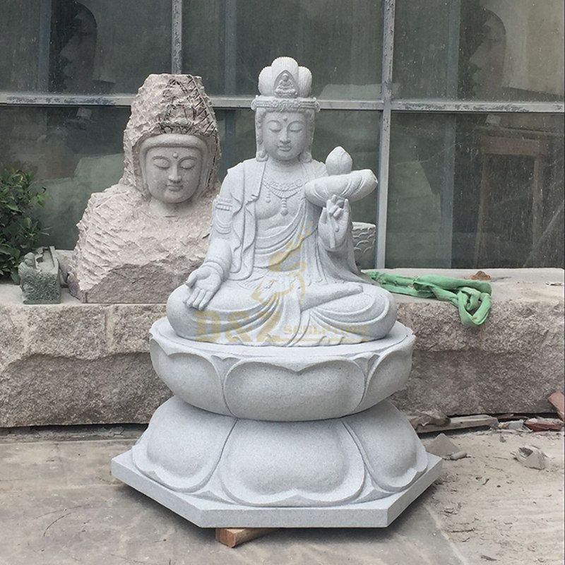 Hand Craft God Marble Stone Guan Yin Buddha Statue