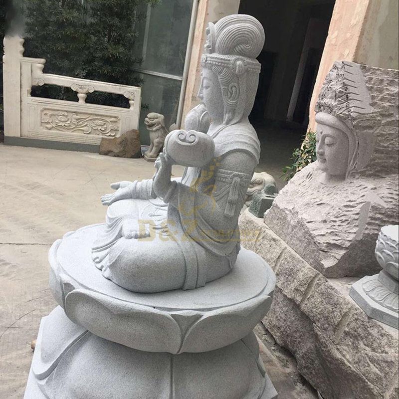 Hand Craft God Marble Stone Guan Yin Buddha Statue