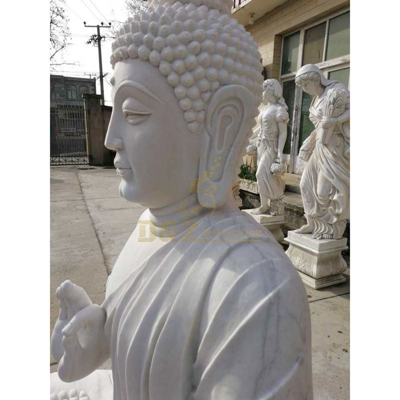 White Marble Large Garden Statues Of Buddhas