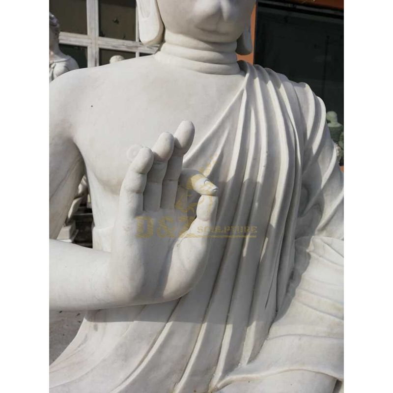 White Marble Large Garden Statues Of Buddhas