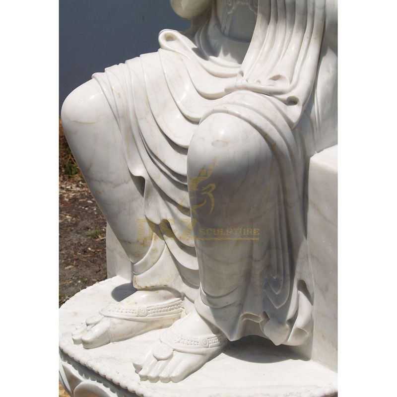 Popular Design Temple White Buddha Marble Stone Statue