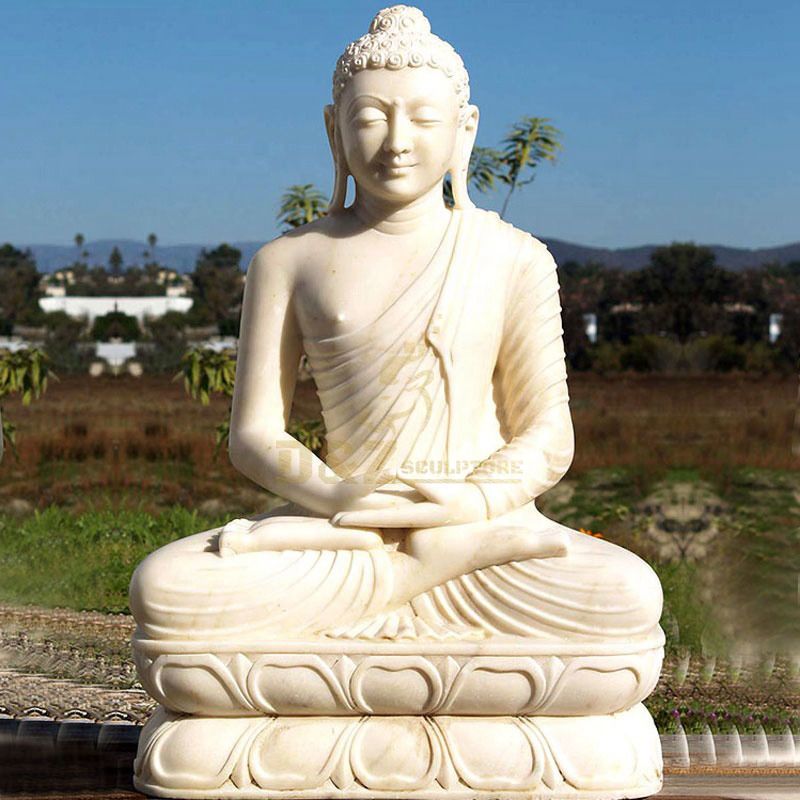 Hot Sale Indian Style White Marble Stone Buddha Statue