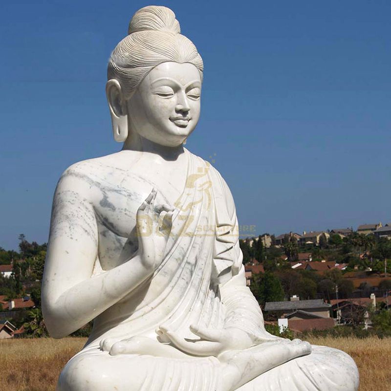 Outdoor Stone Carving Handmade Gautama Buddha Statue