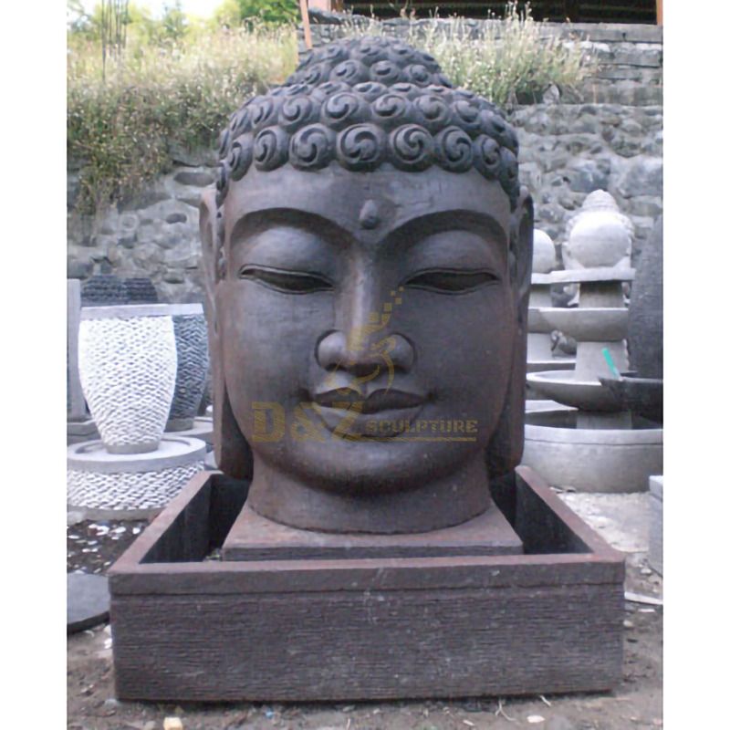 Hand Carved Large Marble Buddha Head Statue