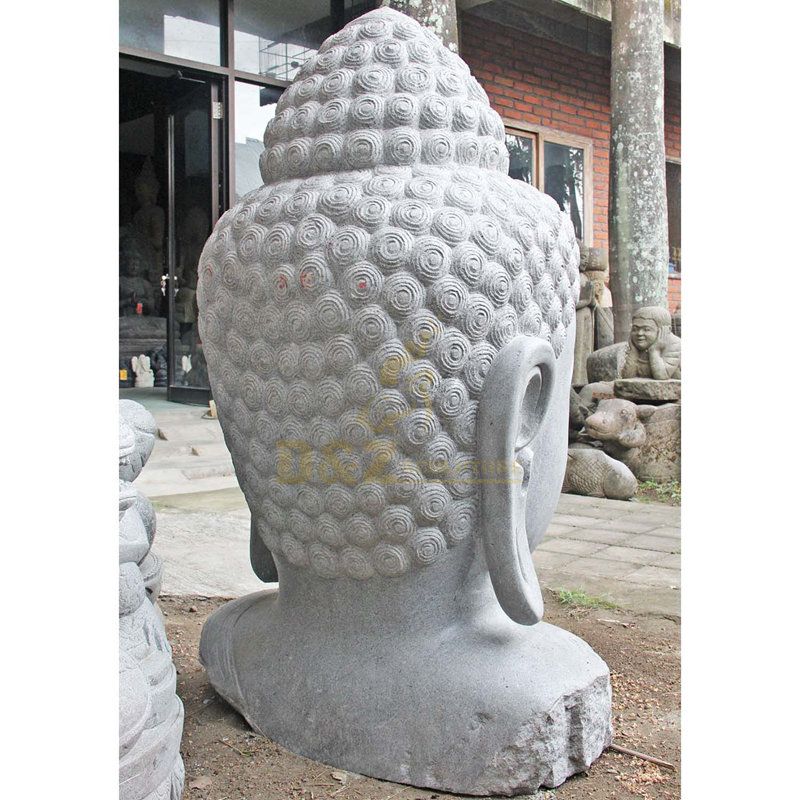 Natural Stone Marble Buddha Head Statue