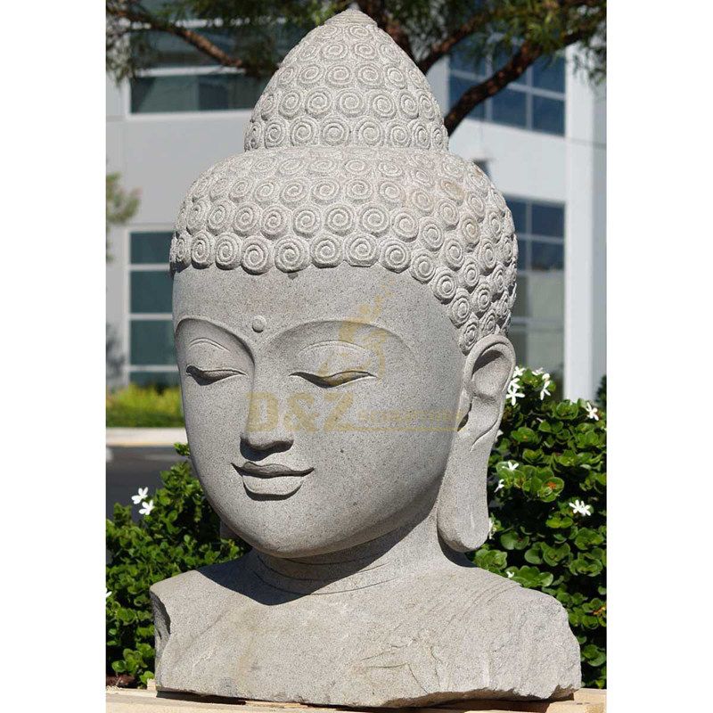 Religion Product Factory Marble Buddha Head Statue