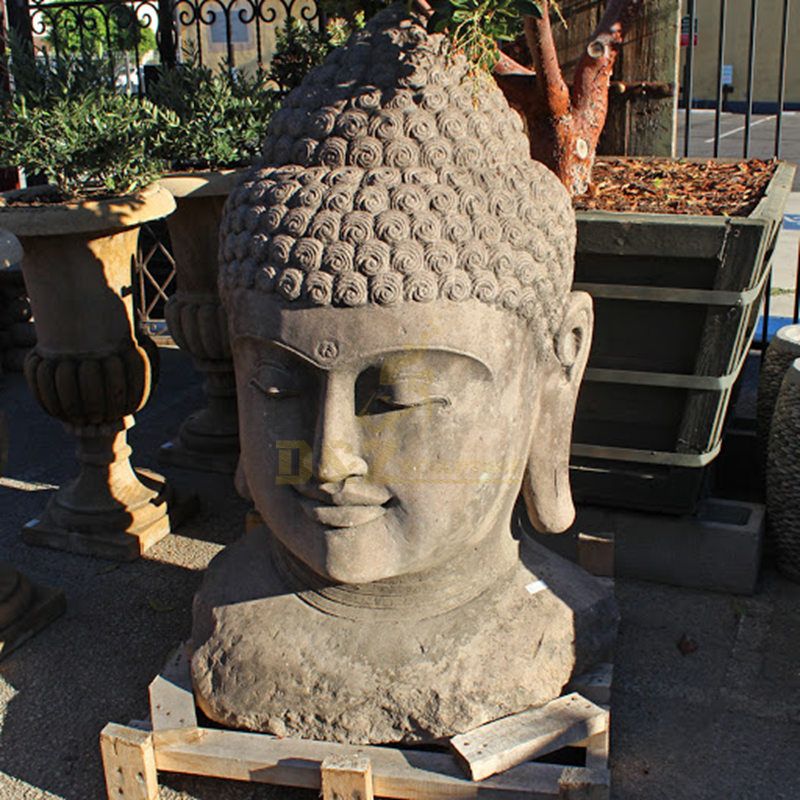 Marble Large Garden Buddha Head In Sculptures