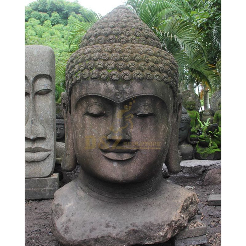 Marble Large Garden Buddha Head In Sculptures