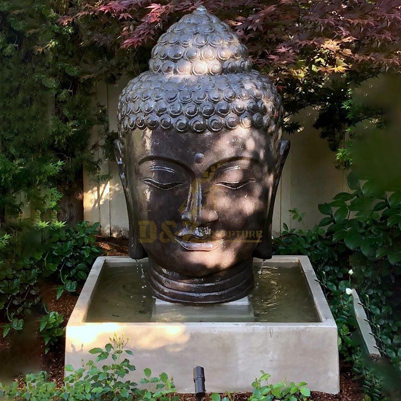 Large Buddha Head Statues Garden Outdoor Water Fountain