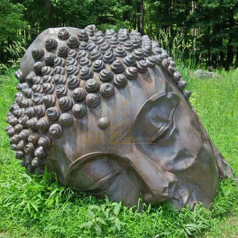 Accept ODM/OEM Size Outdoor Bronze Buddha Head Garden Sculpture
