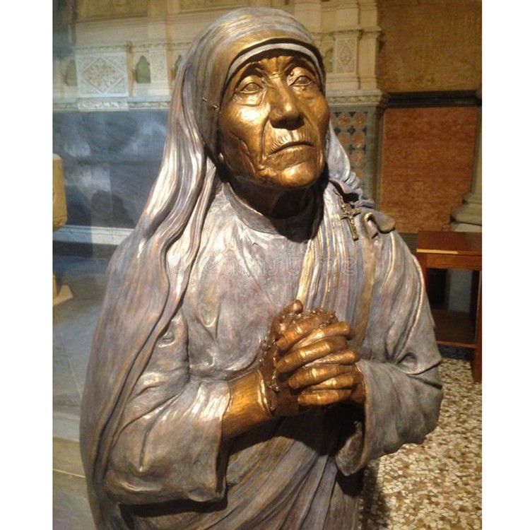 Famous Life Size Decoration Bronze Mother Teresa Statue