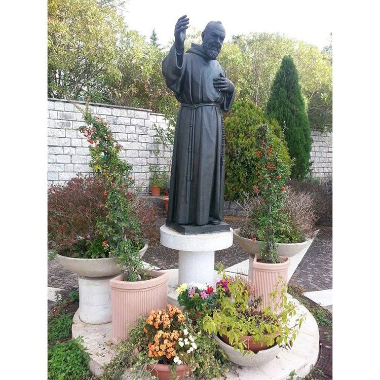 Life size bronze St Padre Pio statue for sale