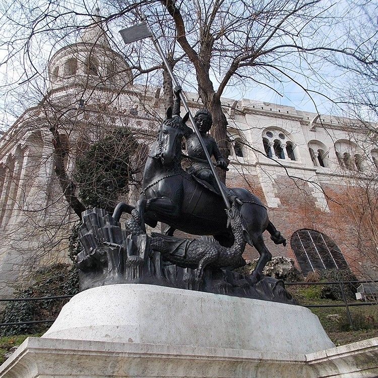 High Quality Bronze St George and the Dragon Statue