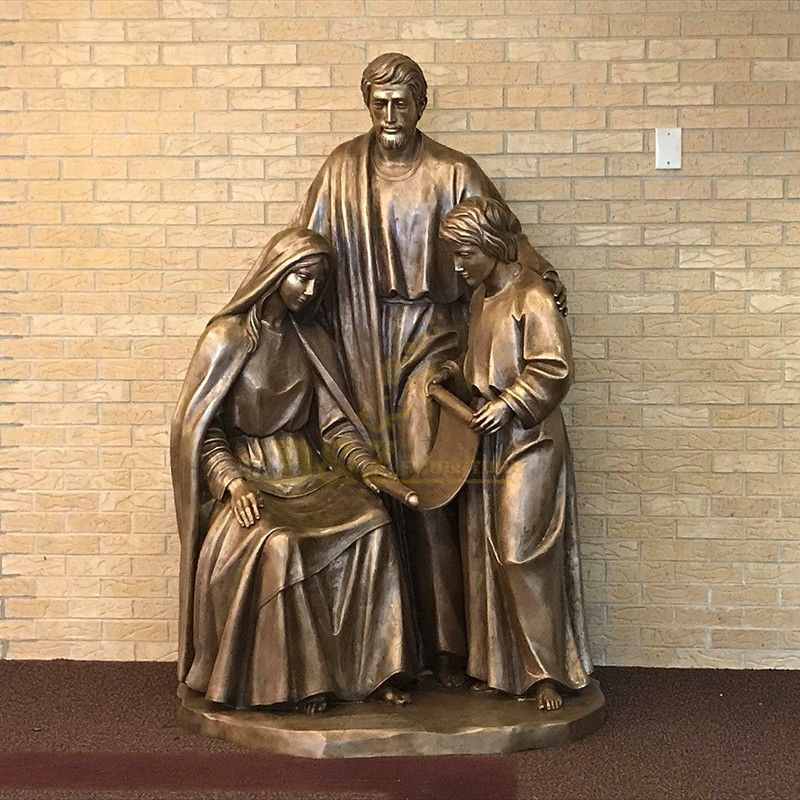 Life-size brass statues of the Holy Family for sale