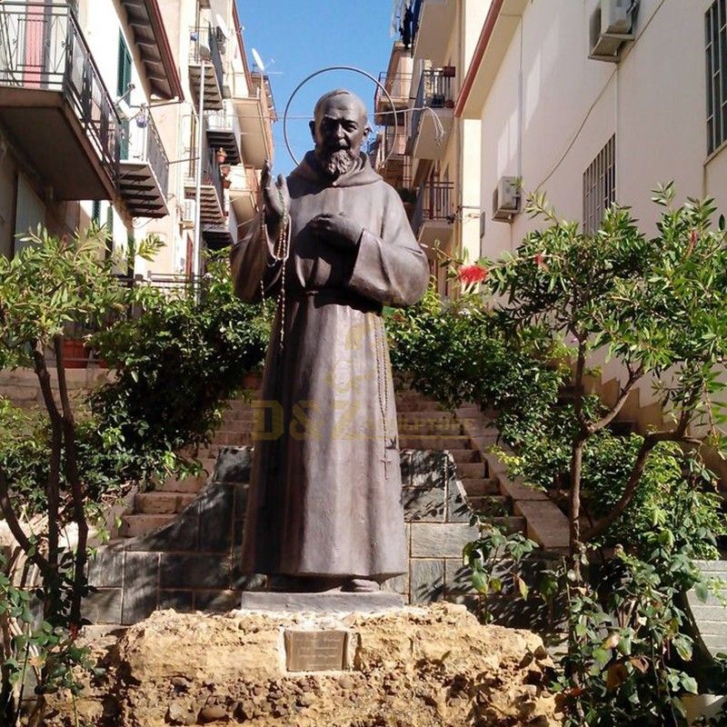 New Religious Decoration Bronze Padre Pio Statue Hot Sale