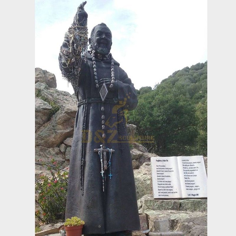 Hot sale outdoor realistic high quality bronze statue of San Padre Pio