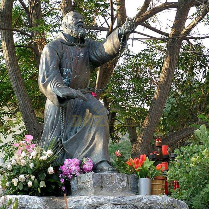 Garden Decoration Bronze Saint Padre Pio Statue Hot Sale