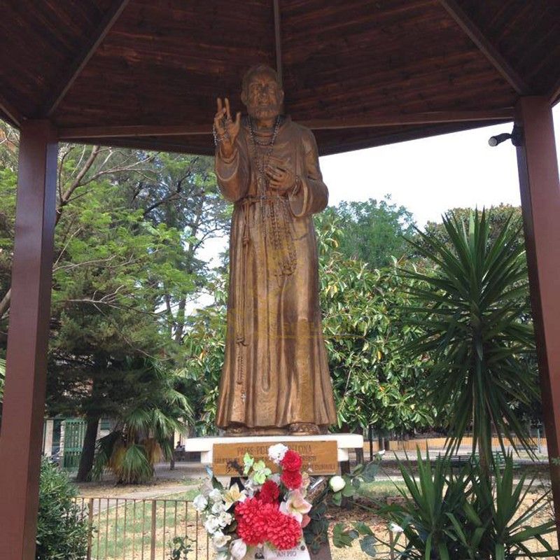 High quality life size outdoor bronze Saint Padre Pio statue for sale