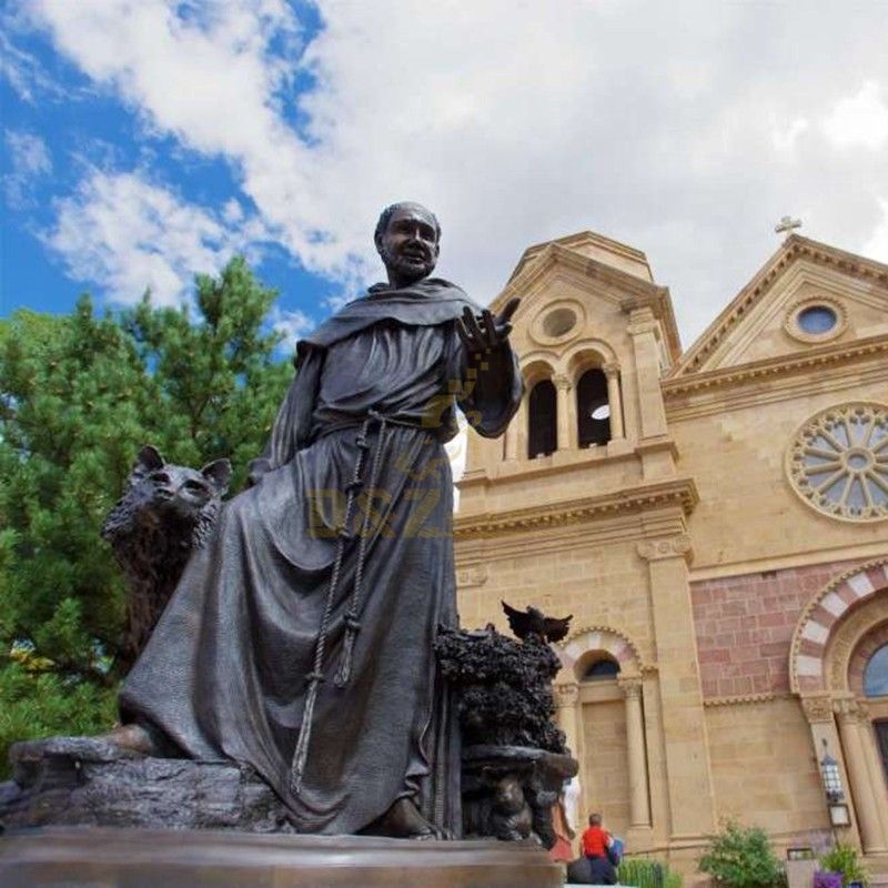 st francis bronze statue