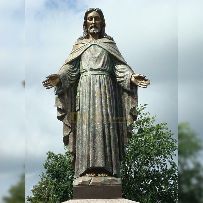 Customized large meditating bronze jesus christ statue for sale