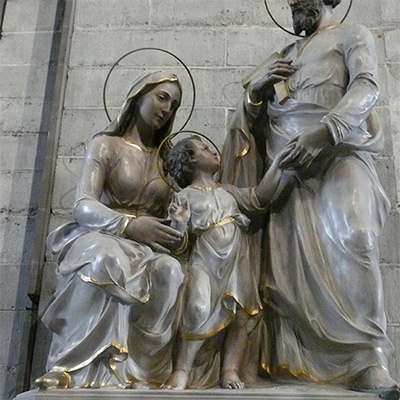 christmas holy family statue