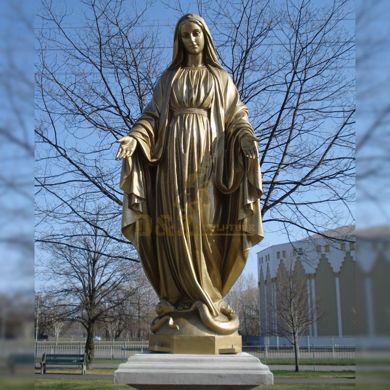 Beautifully customized bronze statue of Virgin Mary blessing for sale