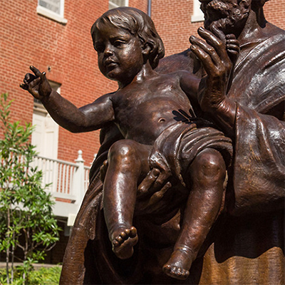 joseph and jesus statue