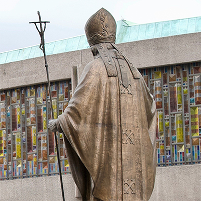 john paul ii garden statue