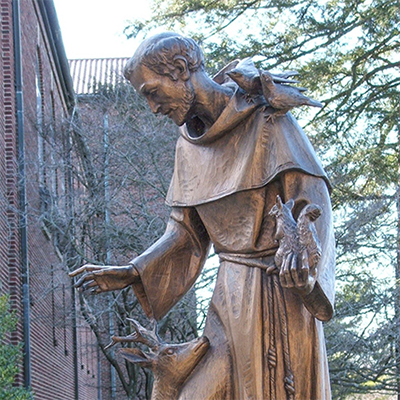 st francis bronze statue