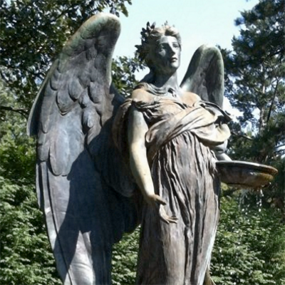 metal angel sculpture