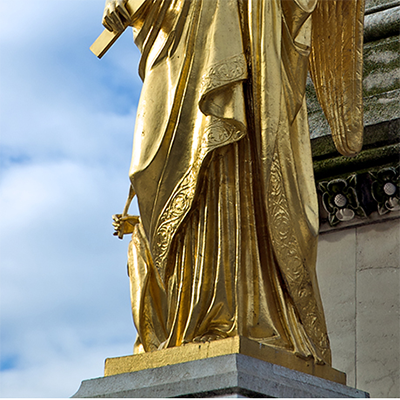 brass statue sculpture angel