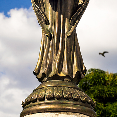 brass statue sculpture angel