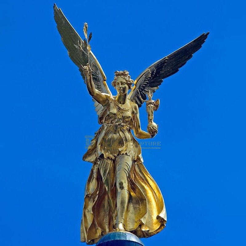 Customizable famous large golden peace angel statue for sale