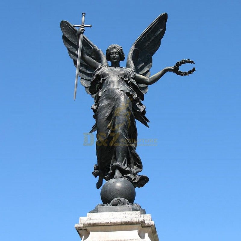 Outdoor large-scale best quality war memorial victory angel statue for sale