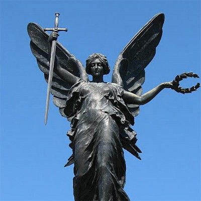 bronze warrior angel statues