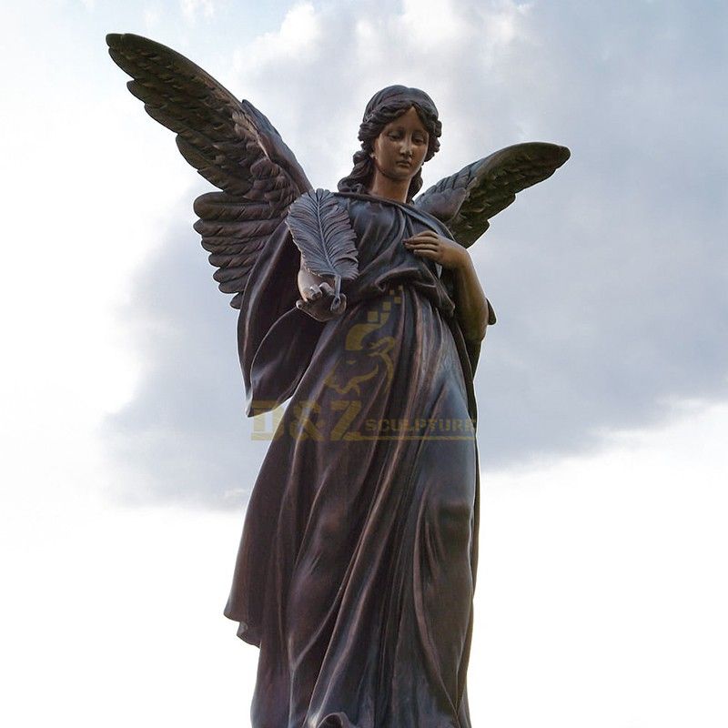Life-size exquisite memorial angel statue garden sculpture for sale