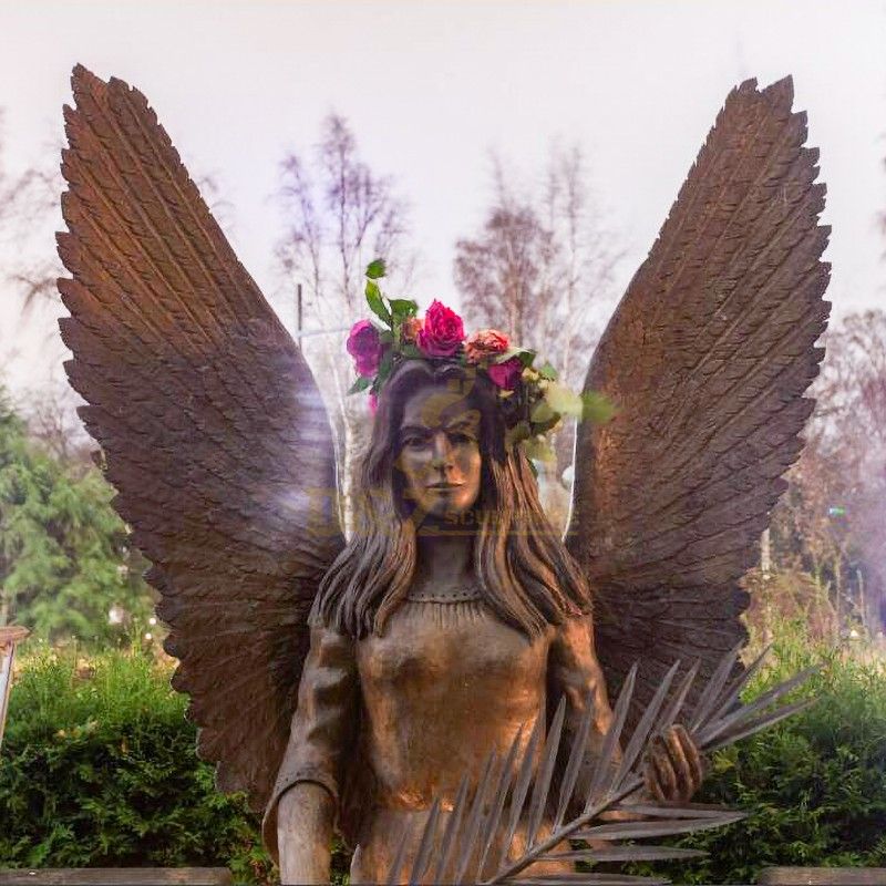 Exquisite halloween angel garden statue decoration art with big wings for sale