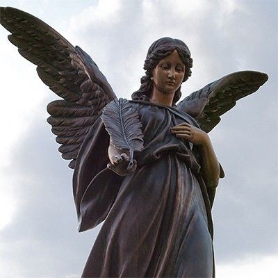 crying angel statue