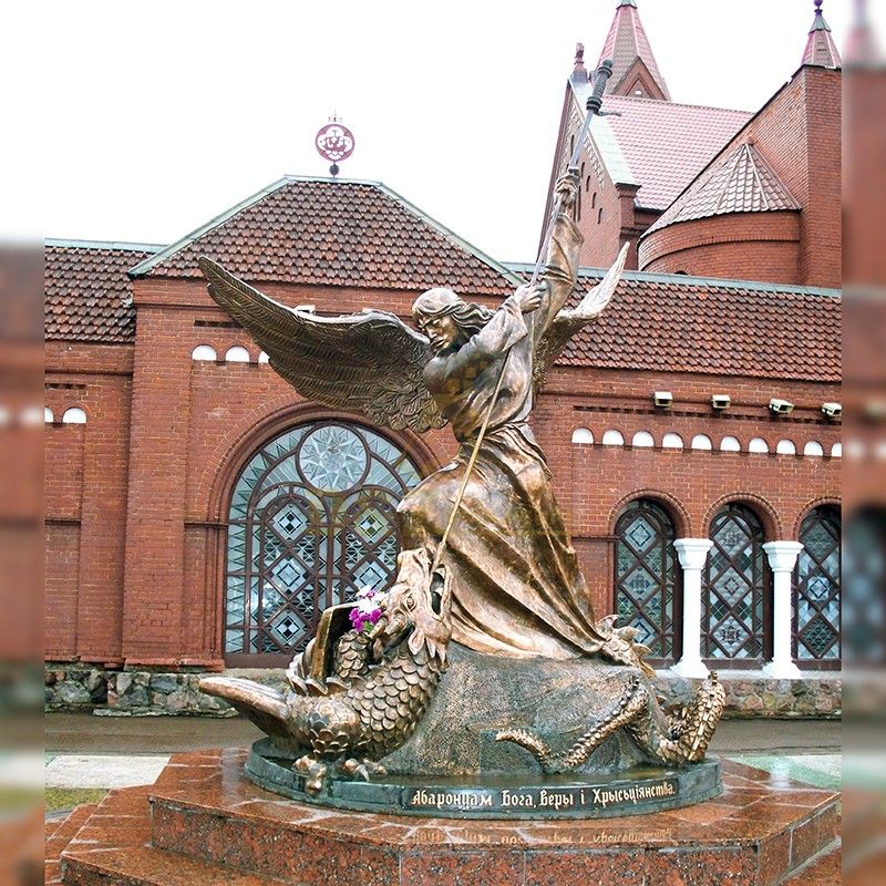 The famous Archangel Michael pierced the dragon with a spear for sale