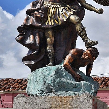 saint michael garden statue