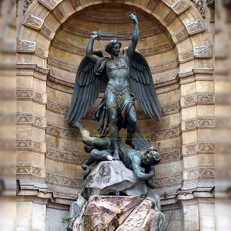 Famous bronze St. Michael the Archangel outdoor statue for sale