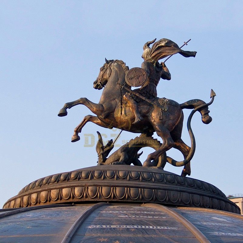Hot sale Moscow's famous equestrian statue of St. George square decoration
